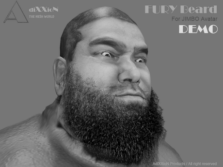 Second Life Marketplace - Fury Beard for Jimbo Avatar DEMO
